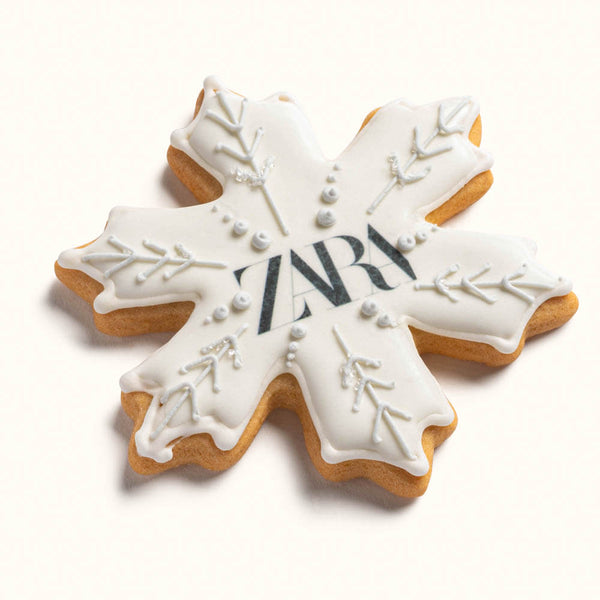Holiday Snowflake Cookies, with Logo White