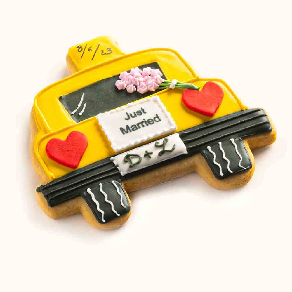 Just Married Cookies Yellow