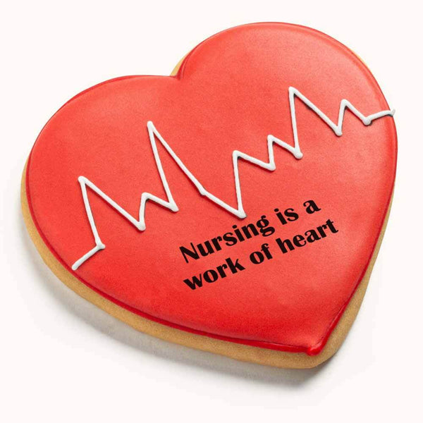 Nurse Day vital Sign Heart Cookie CustomCookies.com