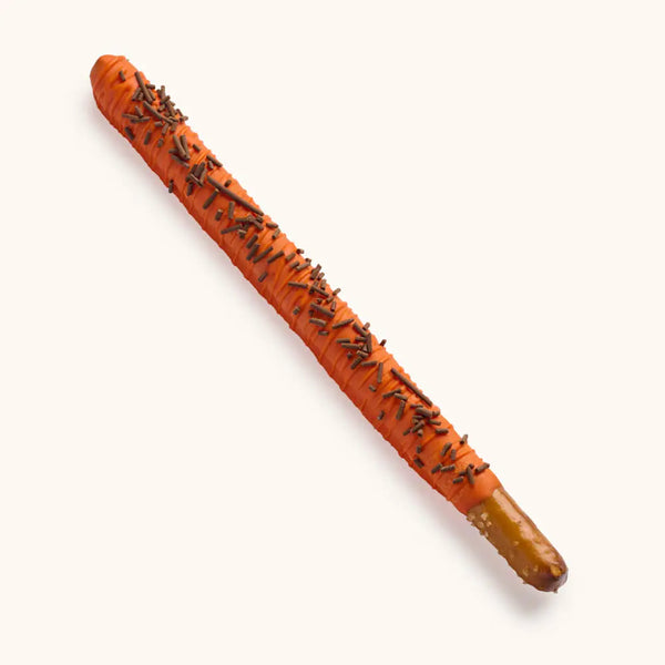Halloween Orange Chocolate Pretzel Rods CustomCookies.com