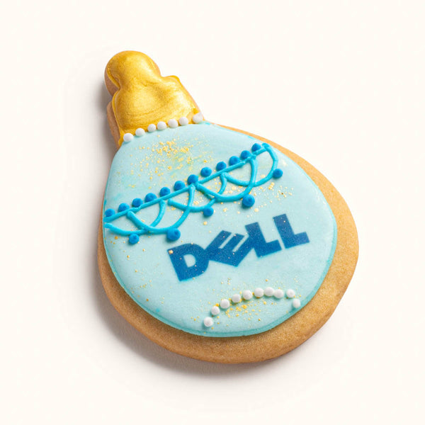 Ornament Cookies, with Logo Blue