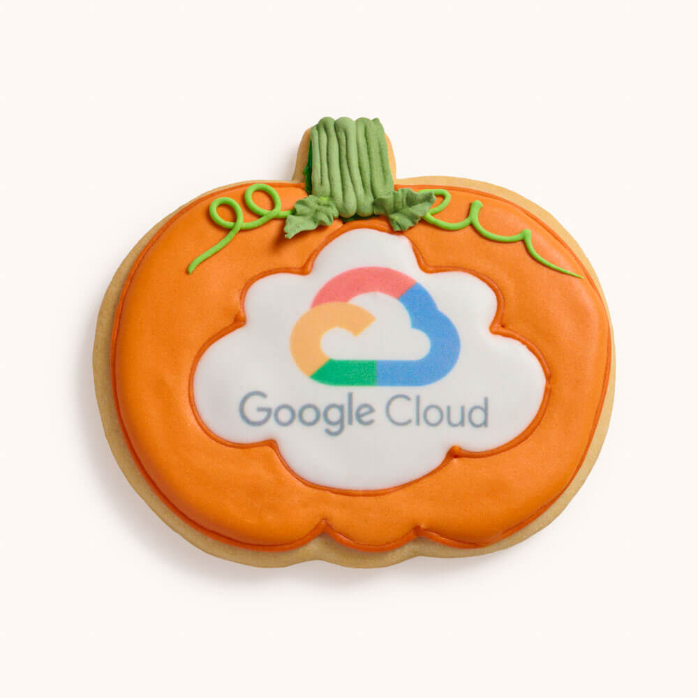 Custom Logo Pumpkin Halloween Sugar Cookie
