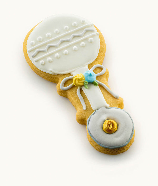 rattle cookie for baby boy Gray