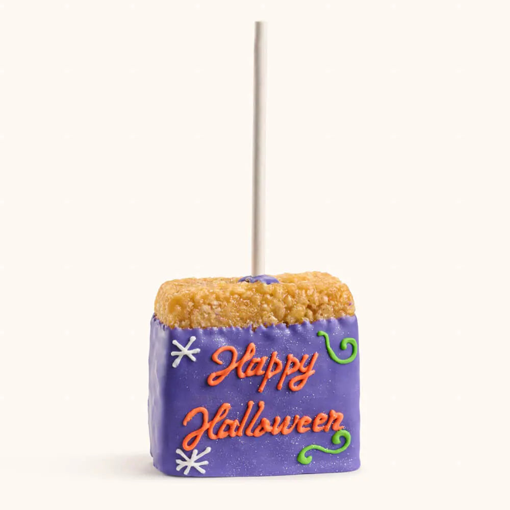 Happy Halloween Rice Krispies Treat Pop CustomCookies.com