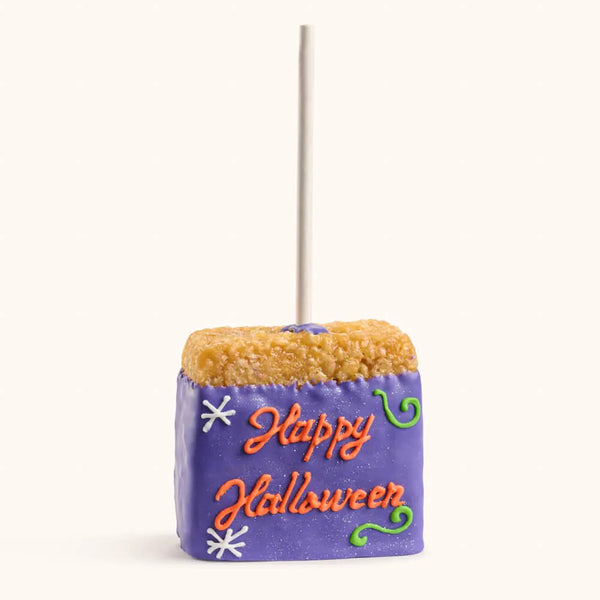 Happy Halloween Rice Krispies Treat Pop CustomCookies.com