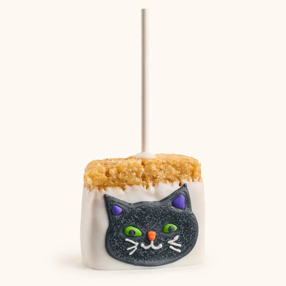 Cat Halloween Rice Krispies Treat CustomCookies.com