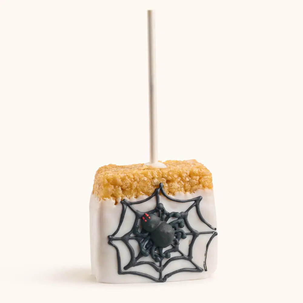 Spider Web Halloween Rice Krispies Treat CustomCookies.com