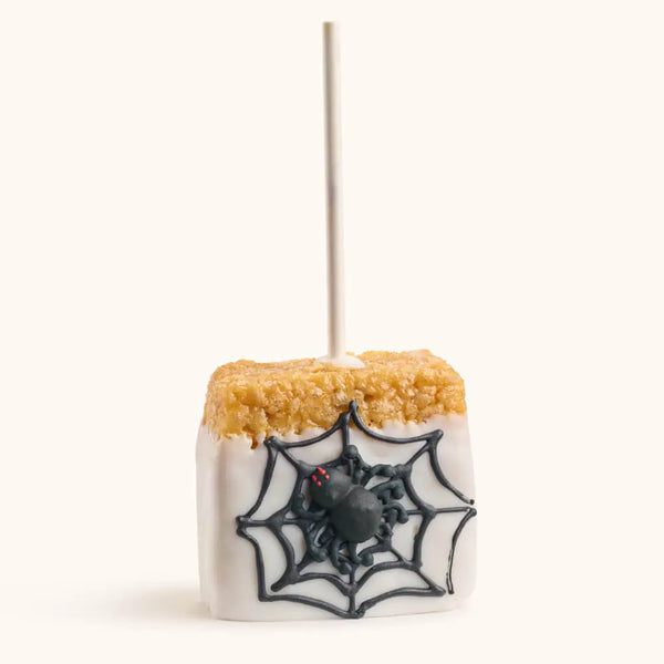 Spider Web Halloween Rice Krispies Treat CustomCookies.com