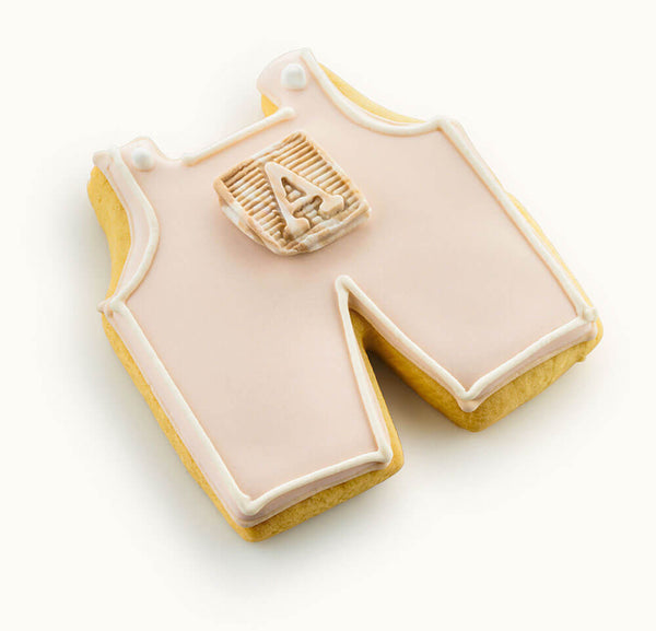 romper cookies For Baby Shower Tan