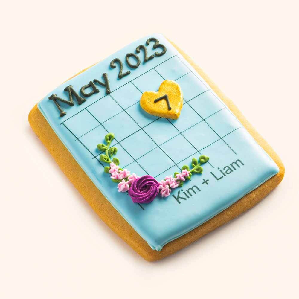 Save the Date Cookies Blue