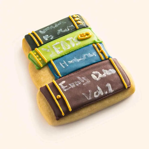 Book Stack Cookies Stack of Books Cookies – CustomCookies.com