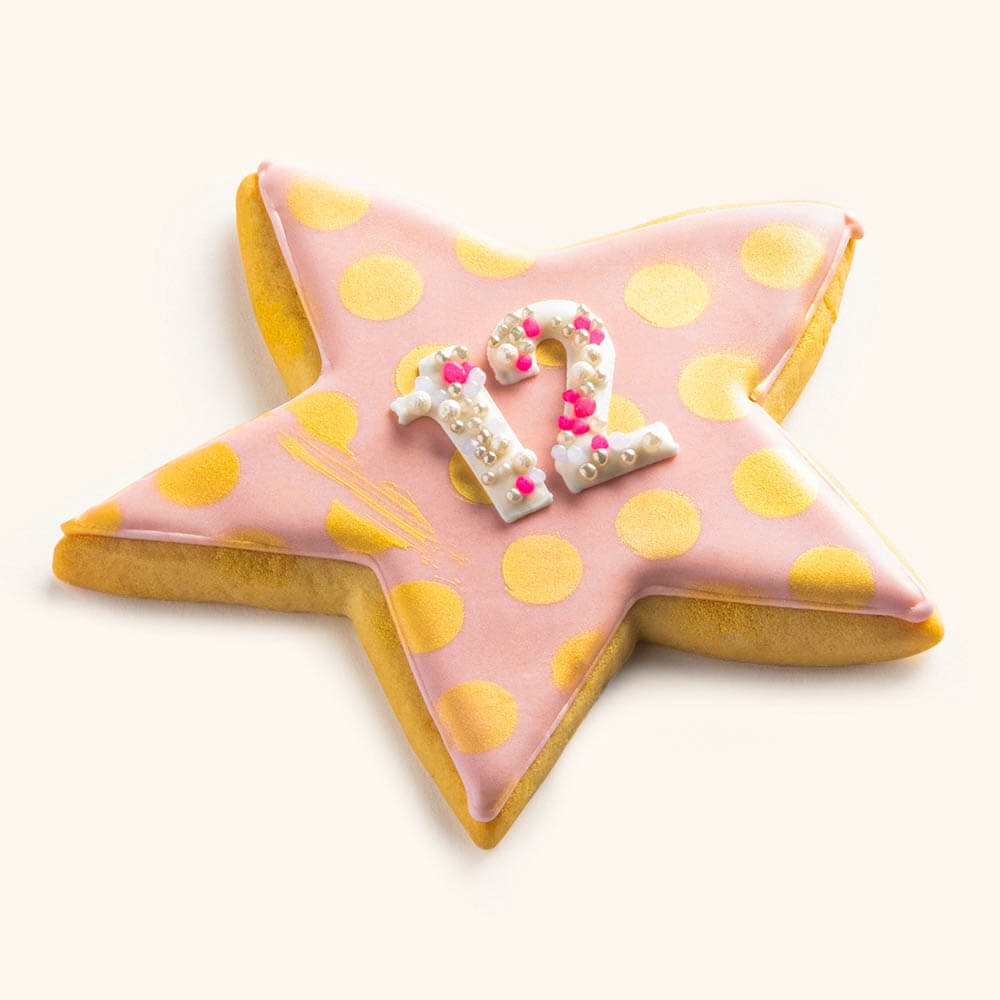 Star Birthday Cookies Pink