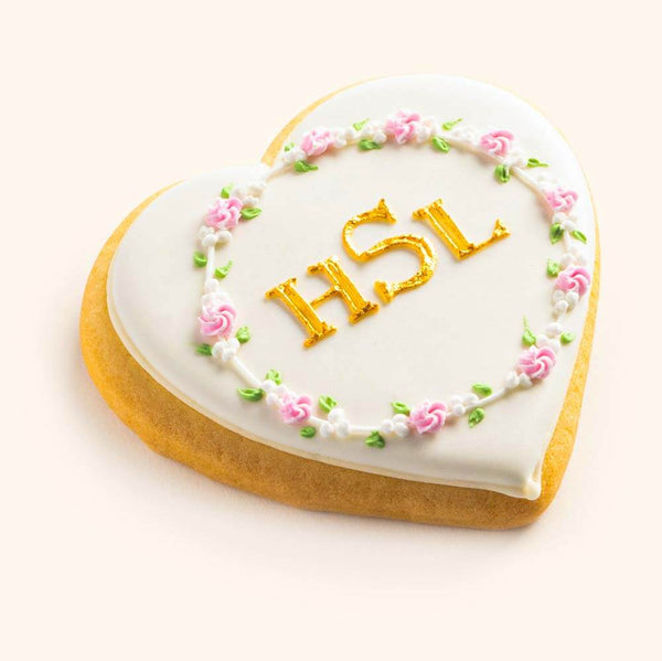 Wedding Heart Cookies  White