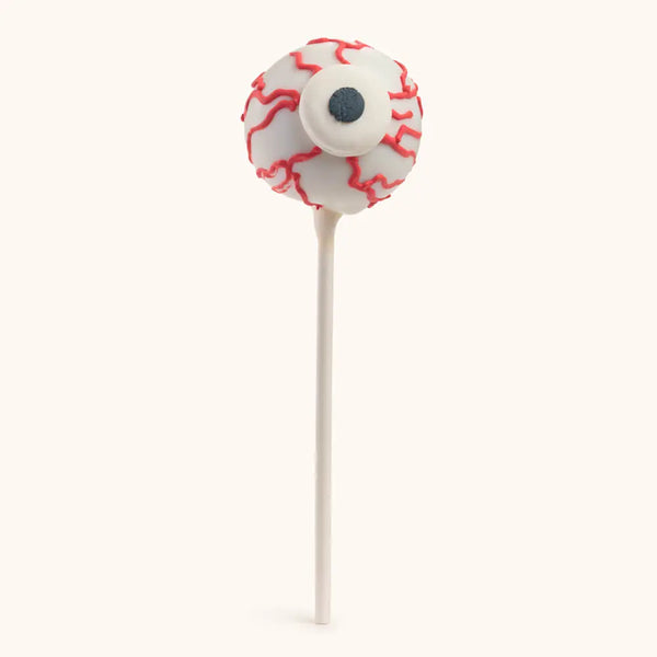 Bloody Eyeball Halloween Cake Pops CustomCookies.com