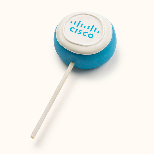 Holiday Themed Logo Cake Pops Blue