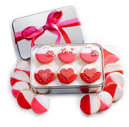 Valentines Day cookies | Black And White Style Cookies